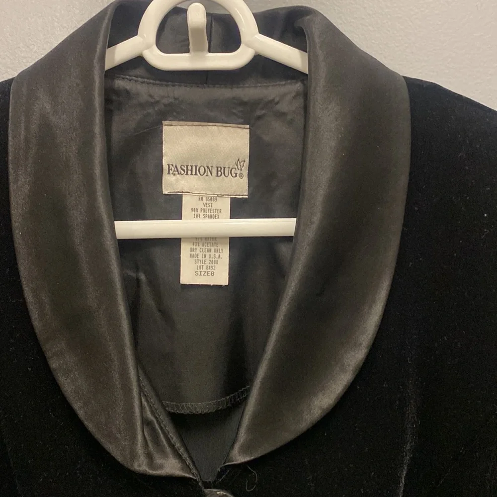 90s velvet & sheer black blouse - Picture 3 of 5